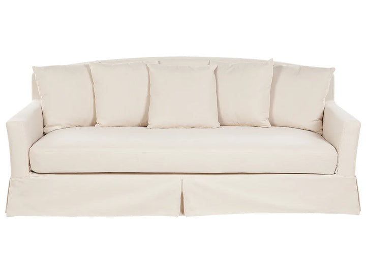 Beige sofa on a white background