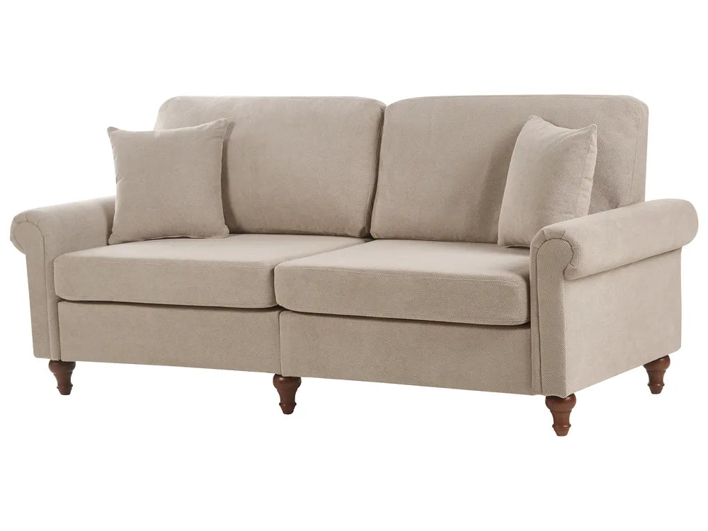 Sofa 3 Seater Fabric Taupe Laurice
