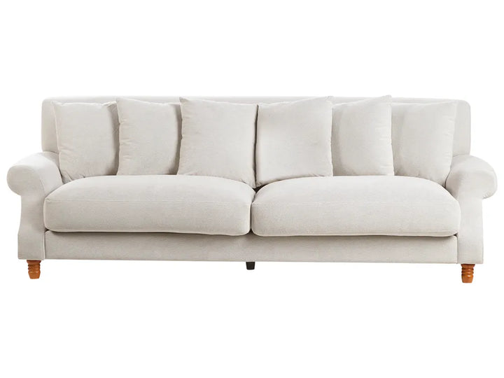 Beige sofa on a white background