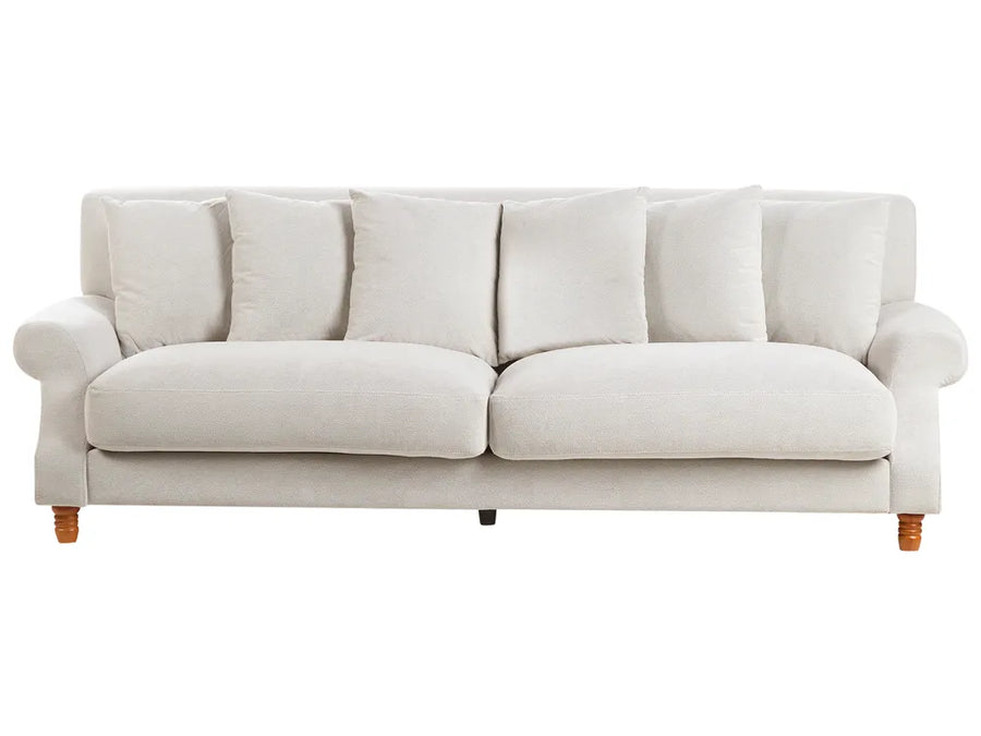 Beige sofa on a white background
