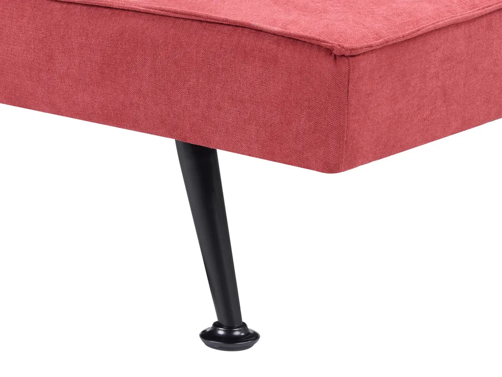 Sofa Bed 3 Seater Fabric Red Savion