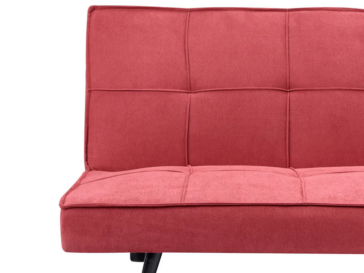 Sofa Bed 3 Seater Fabric Red Savion