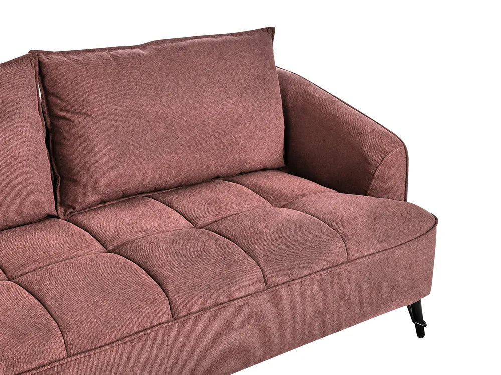 Sofa 3 Seater Fabric Burgundy Adame