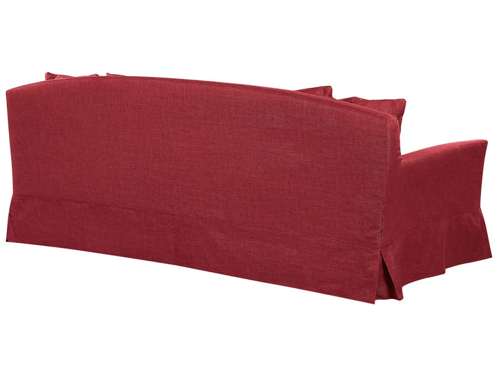 Sofa 3 Seater Fabric Red Glory
