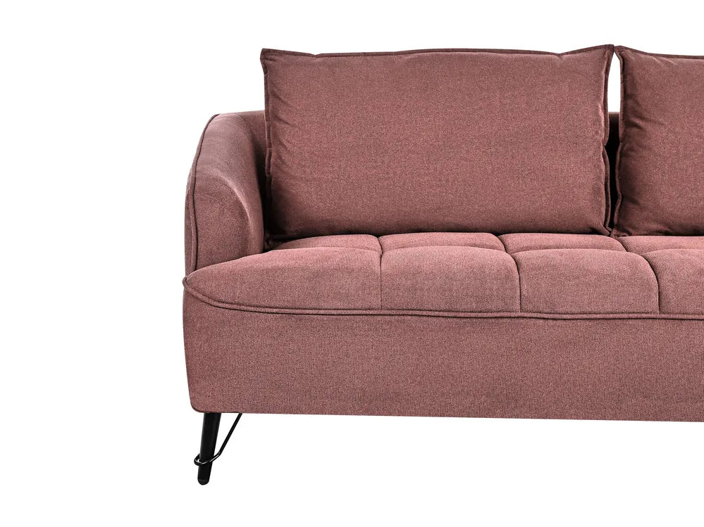 Sofa 3 Seater Fabric Burgundy Adame