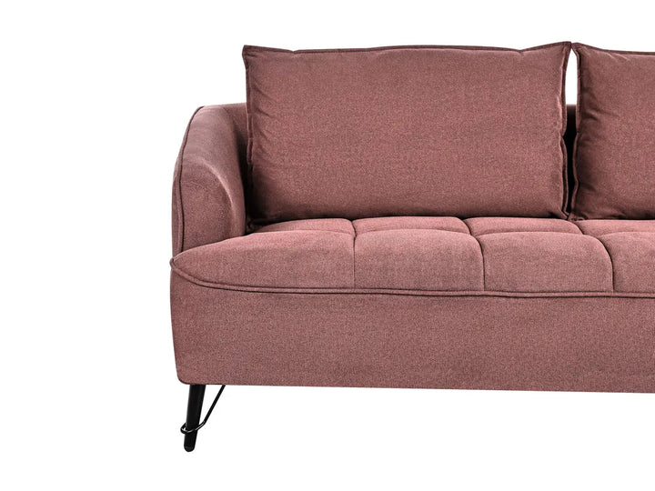 Sofa 3 Seater Fabric Burgundy Adame