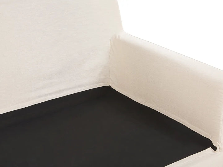 Sofa 3 Seater Fabric Beige Glory