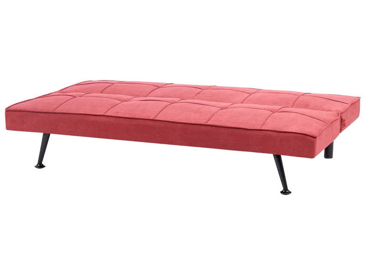 Sofa Bed 3 Seater Fabric Red Savion