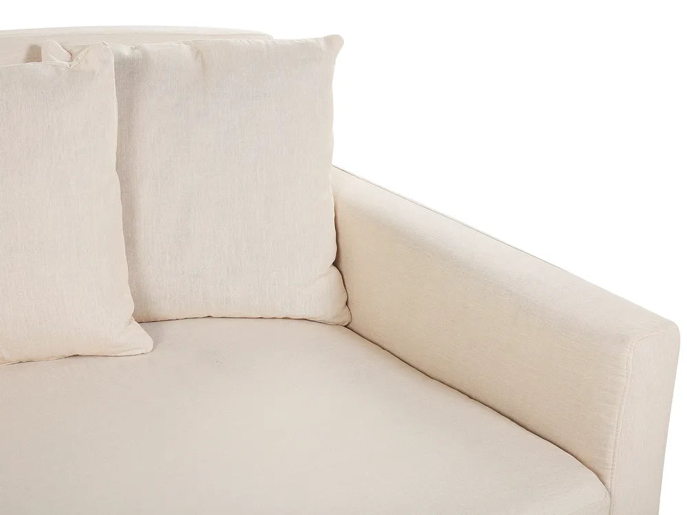 Sofa 3 Seater Fabric Beige Glory