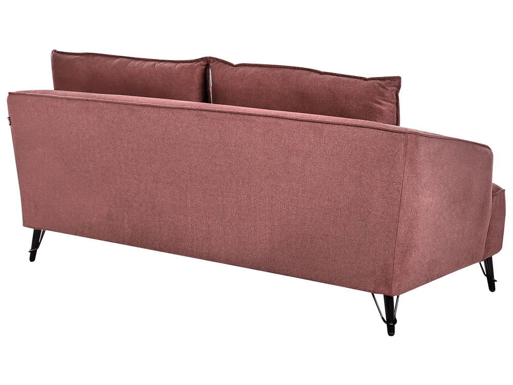 Sofa 3 Seater Fabric Burgundy Adame