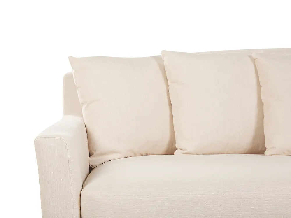 Sofa 3 Seater Fabric Beige Glory
