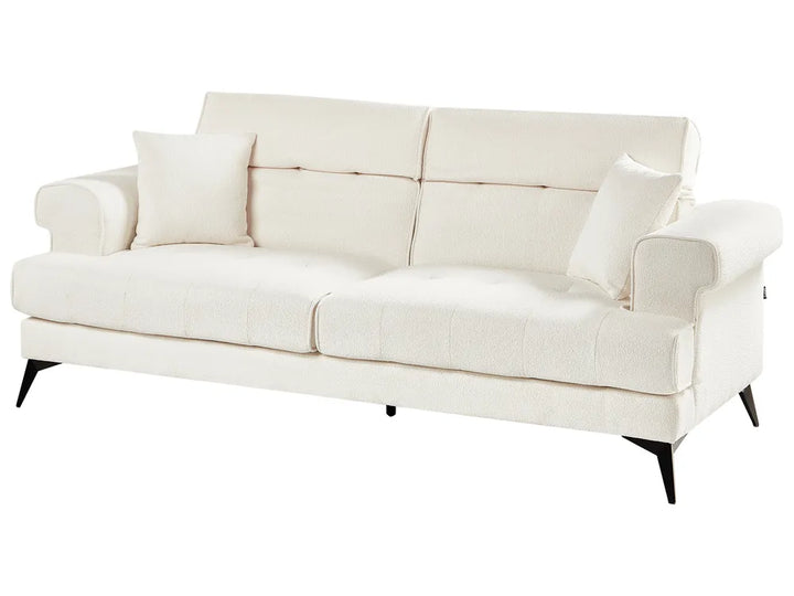 Sofa 3 Seater Boucle White Jimeny