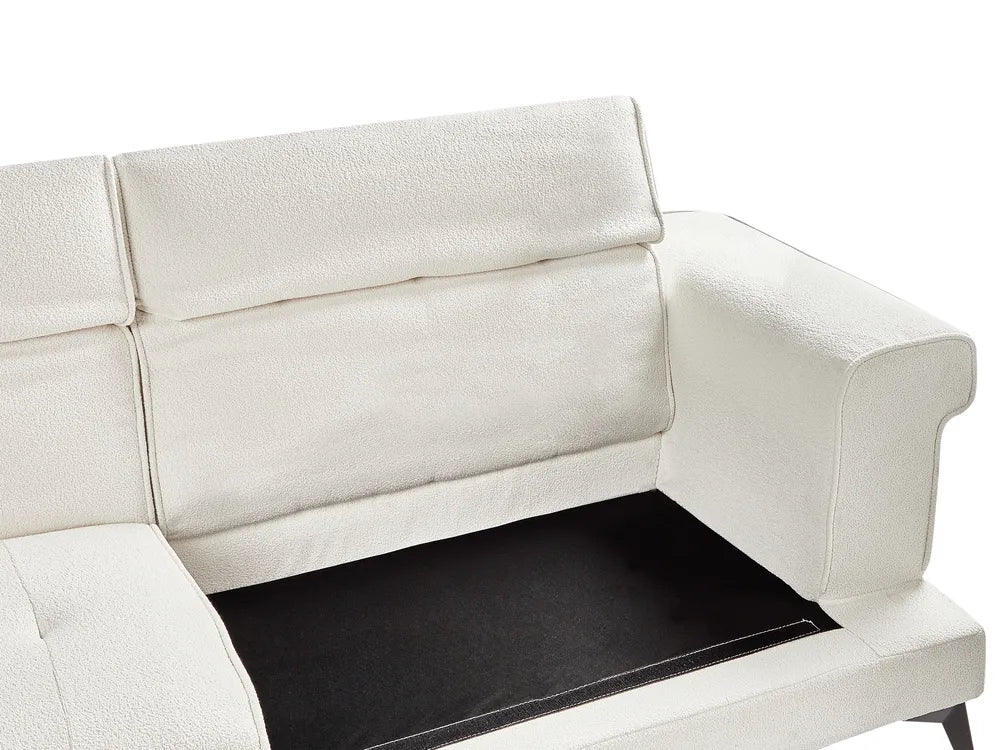 Sofa 3 Seater Boucle White Jimeny