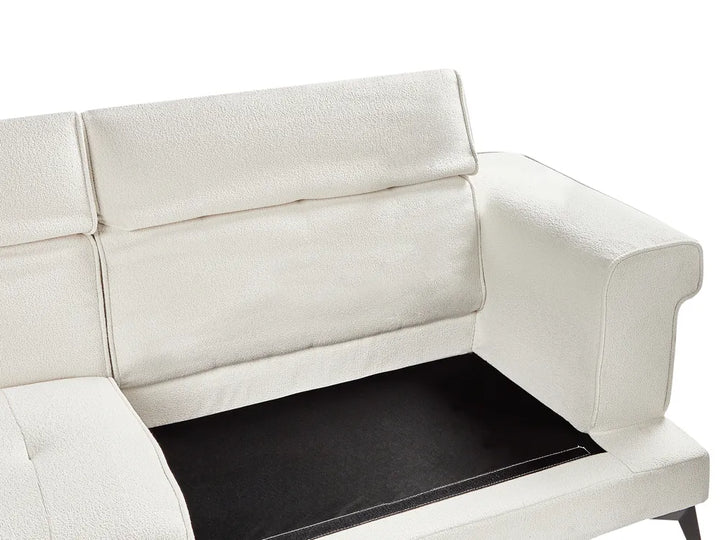 Sofa 3 Seater Boucle White Jimeny