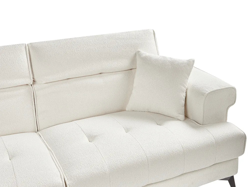 Sofa 3 Seater Boucle White Jimeny
