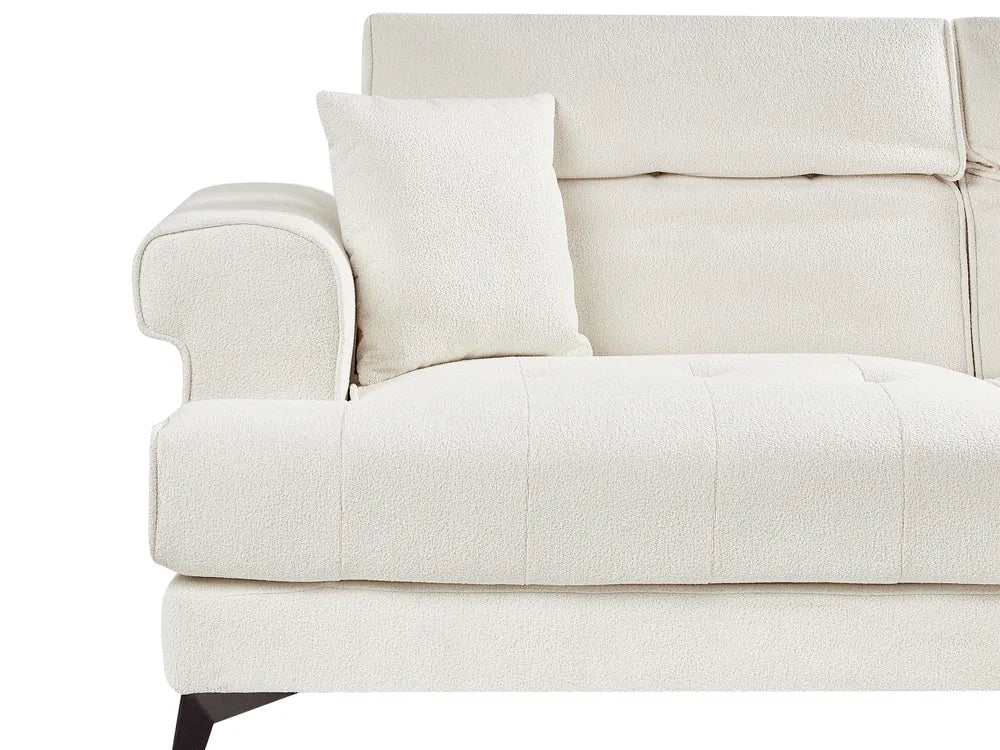 Sofa 3 Seater Boucle White Jimeny