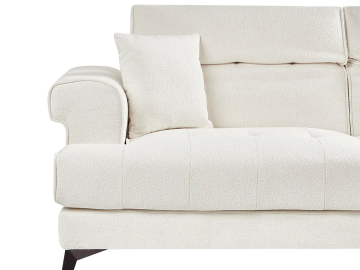 Sofa 3 Seater Boucle White Jimeny
