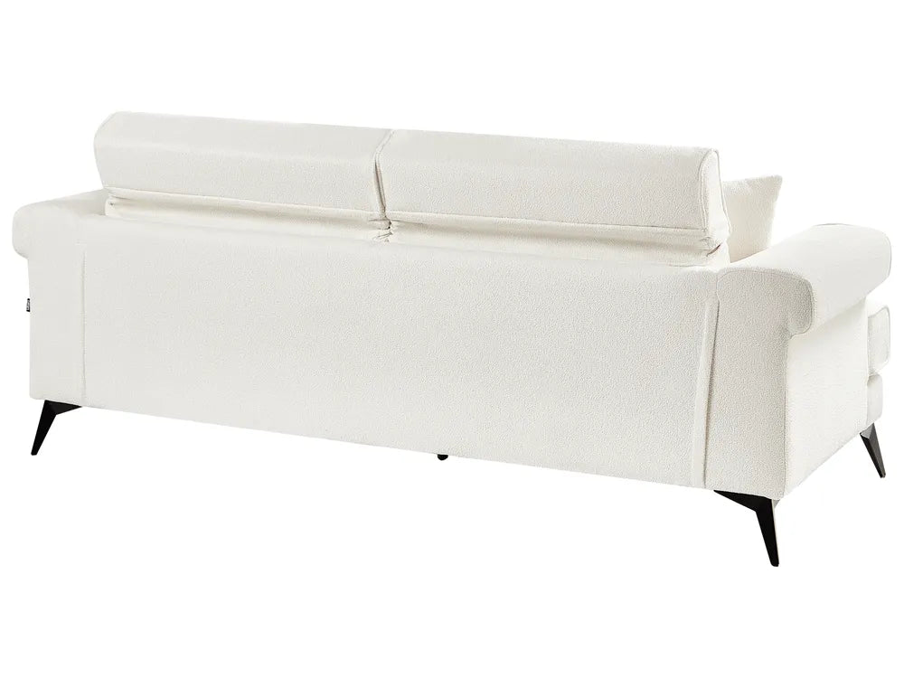 Sofa 3 Seater Boucle White Jimeny