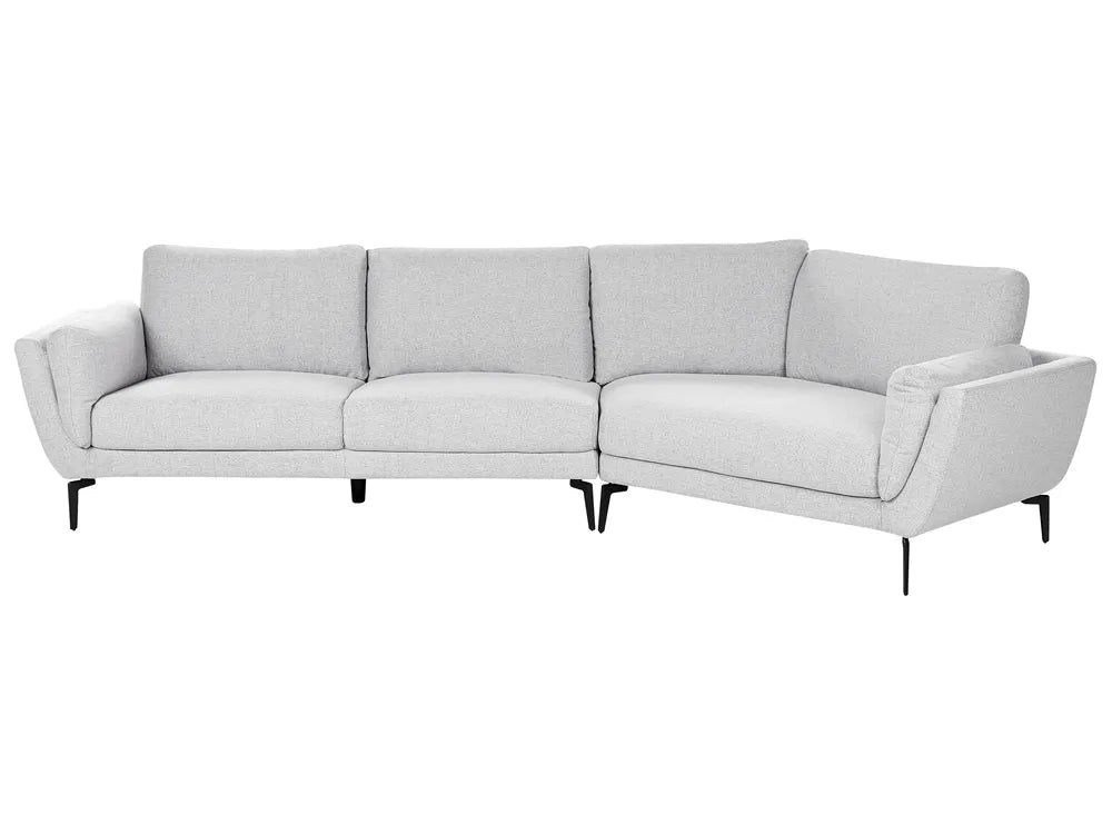 Gray sectional sofa on a white background