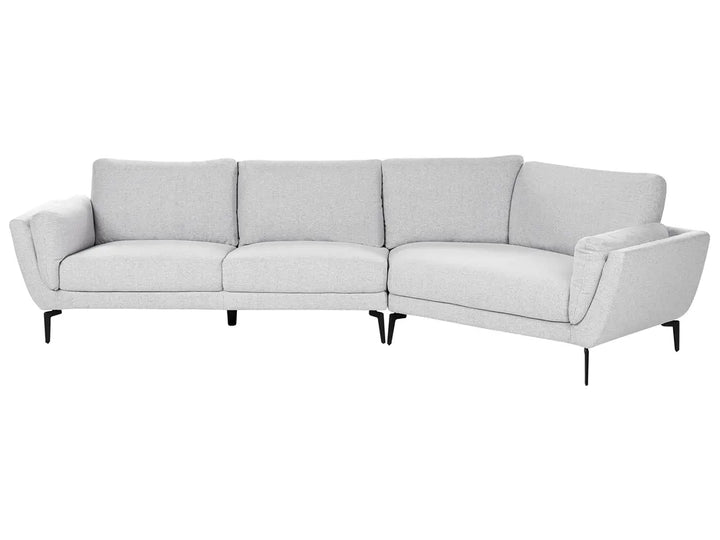 Gray sectional sofa on a white background