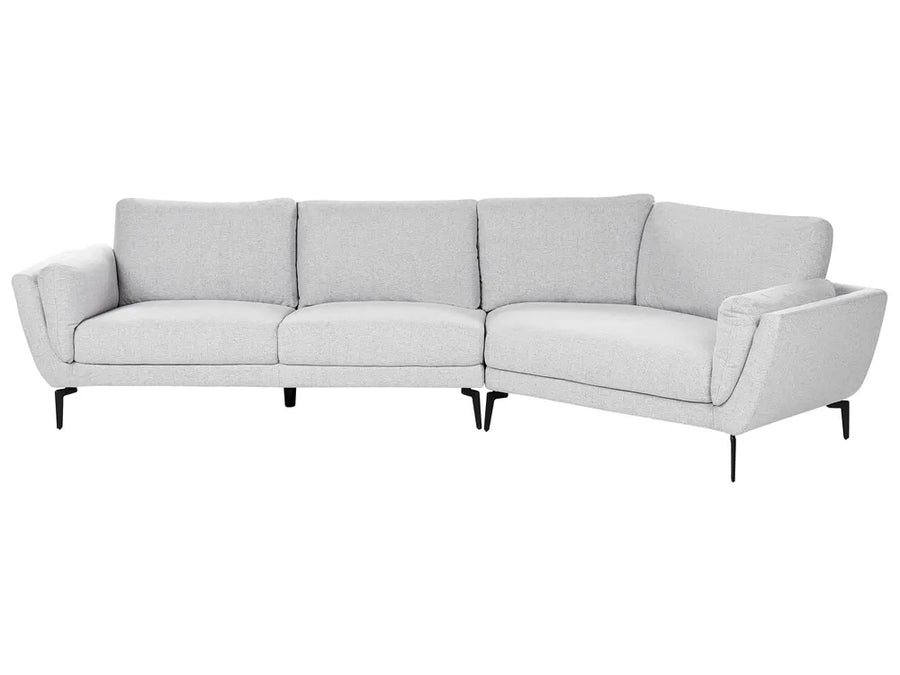 Gray sectional sofa on a white background