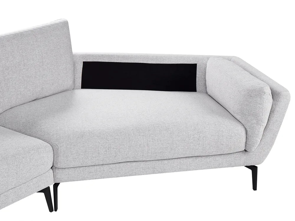 Sofa 3 Seater Fabric Light Grey Turner