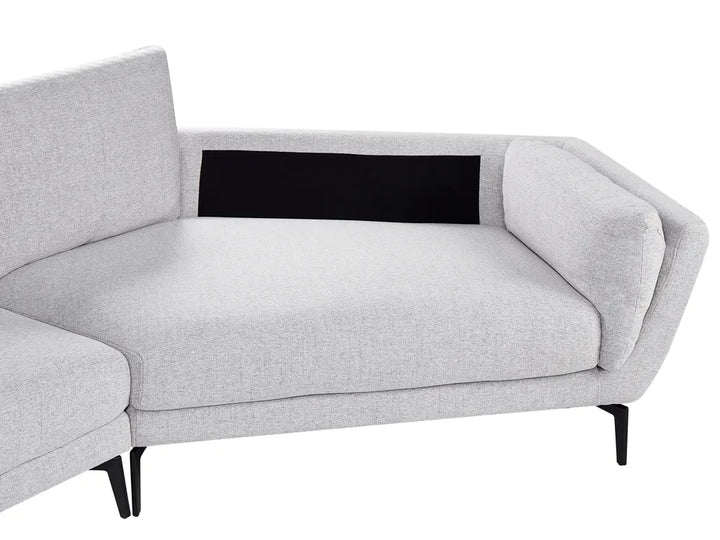 Sofa 3 Seater Fabric Light Grey Turner