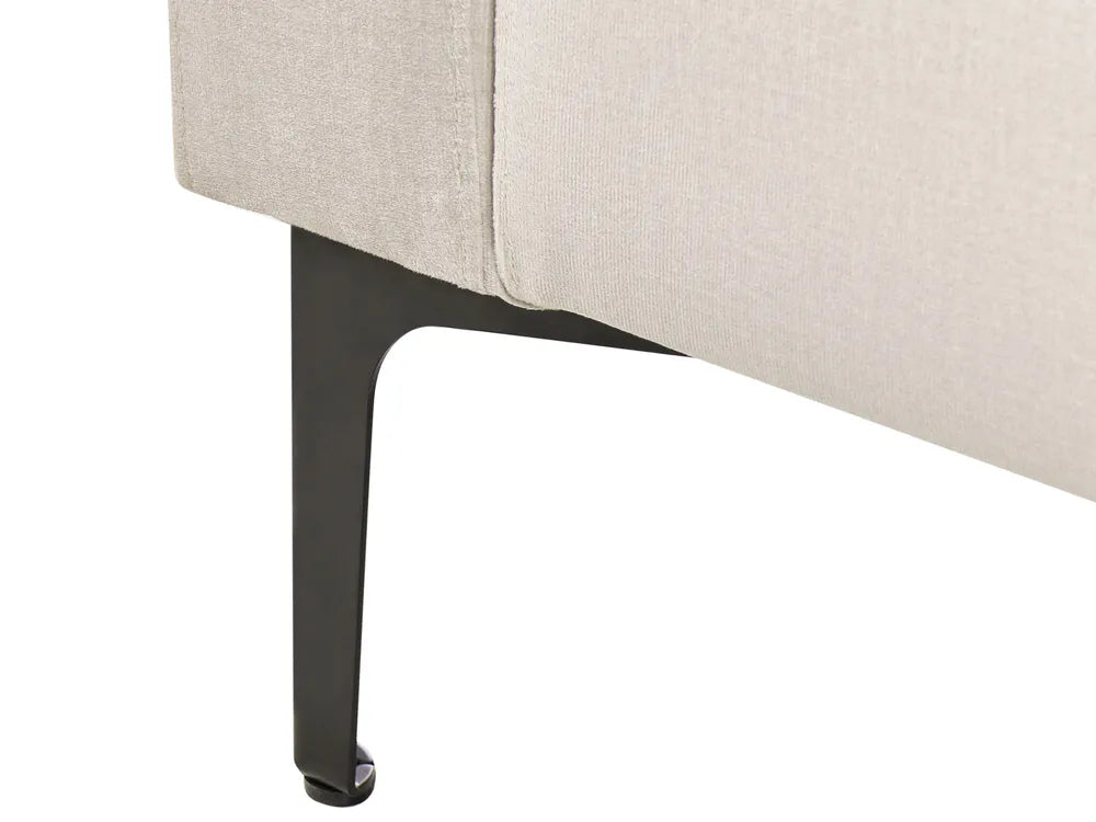 Sofa 3 Seater Fabric Light Beige Hepburn