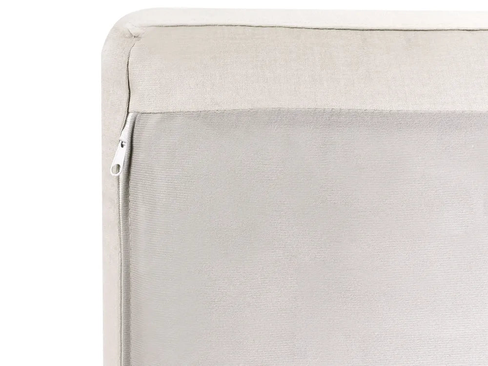 Sofa 3 Seater Fabric Light Beige Hepburn