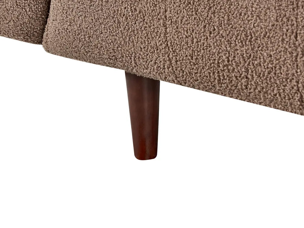 Sofa 3 Seater Boucle Brown Cilla