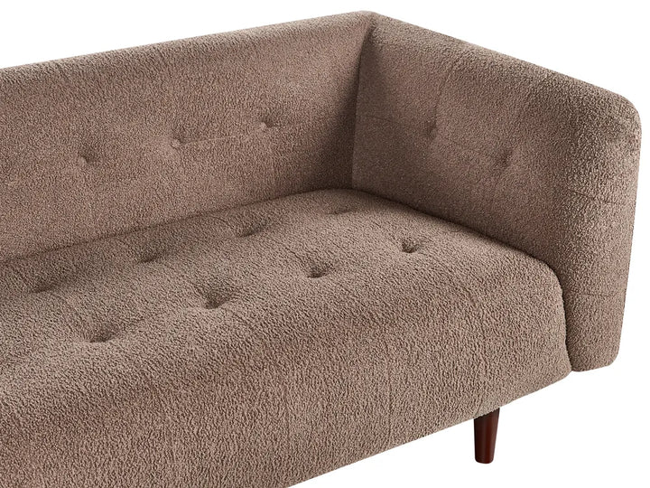 Sofa 3 Seater Boucle Brown Cilla