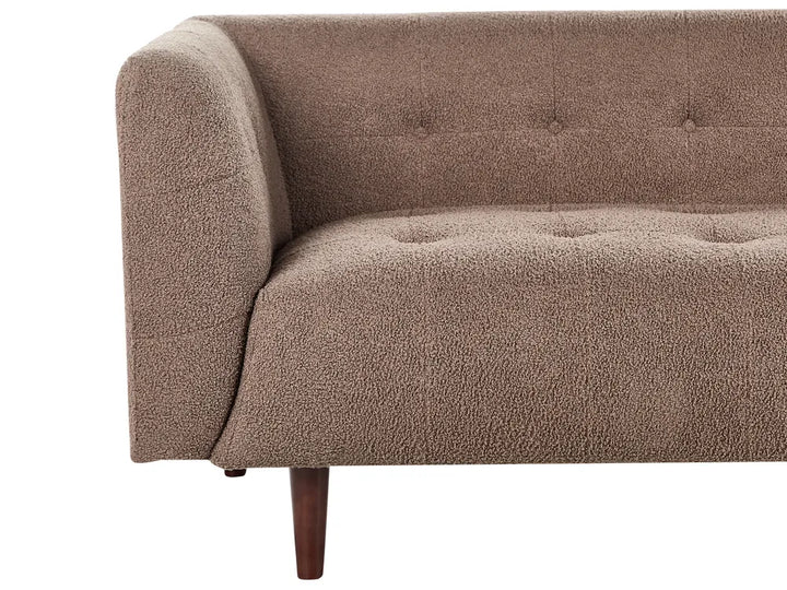 Sofa 3 Seater Boucle Brown Cilla