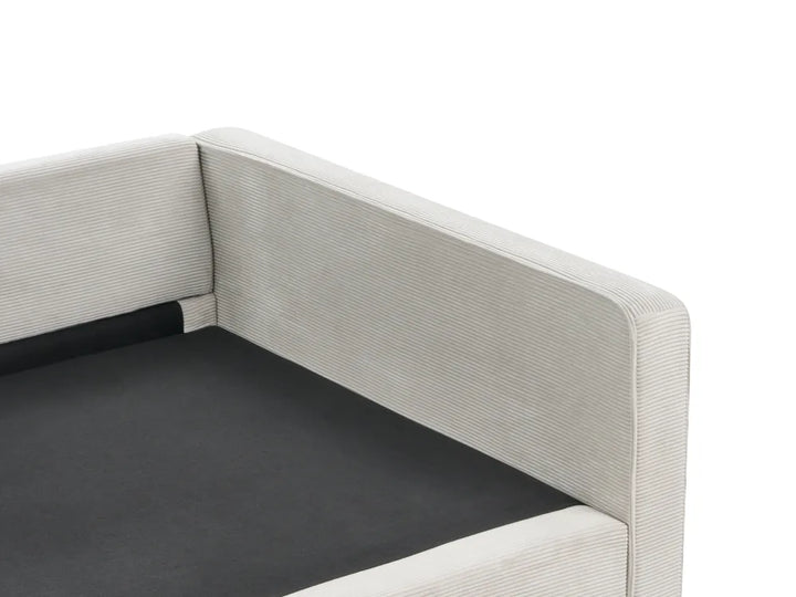 Sofa 3 Seater Corduroy Light Grey Tina