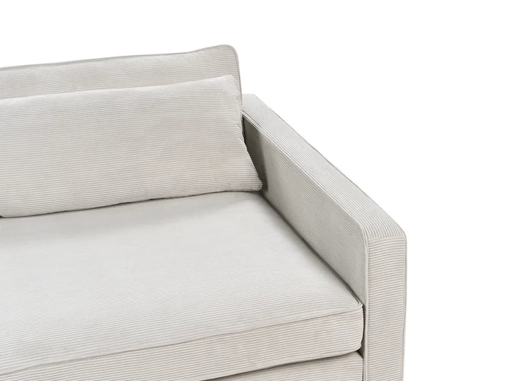 Sofa 3 Seater Corduroy Light Grey Tina