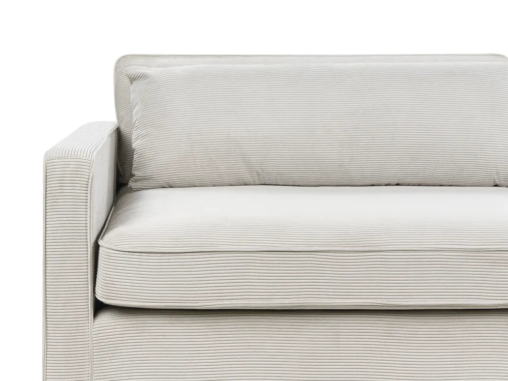 Sofa 3 Seater Corduroy Light Grey Tina