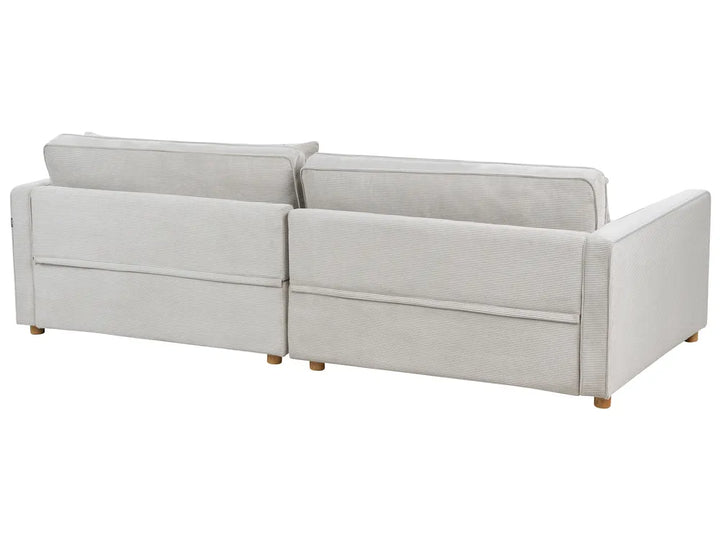 Sofa 3 Seater Corduroy Light Grey Tina