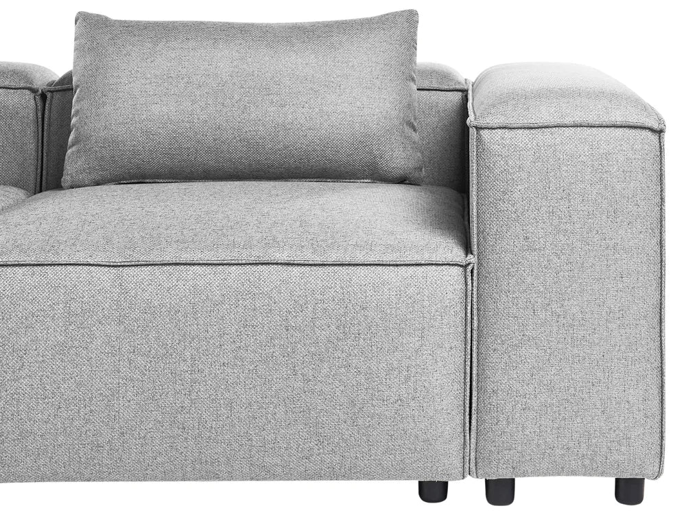 Modular Corner Sofa 3 Seater Grey with Ottoman Right Hand Nova
