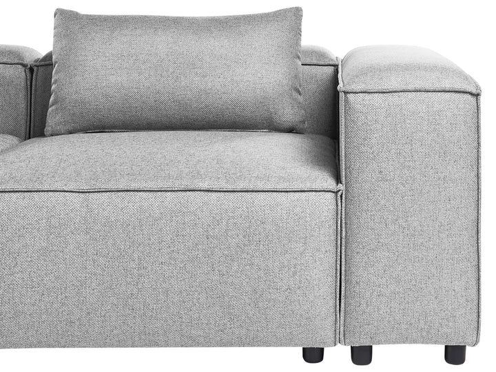 Modular Corner Sofa 3 Seater Grey with Ottoman Right Hand Nova