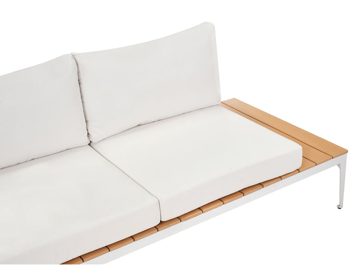 Positano Garden Corner Sofa with Table 5 Seater Off-White