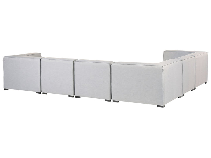 Arezzo Garden Corner Sofa with Ottoman 7 Seater Right Hand Modular Light Grey