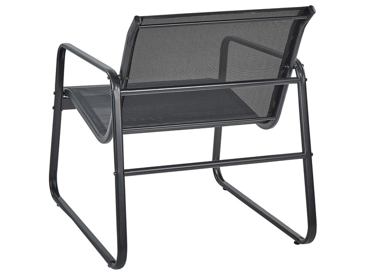 Barrea Garden Lounge Set with Table 4 Seater Metal Black