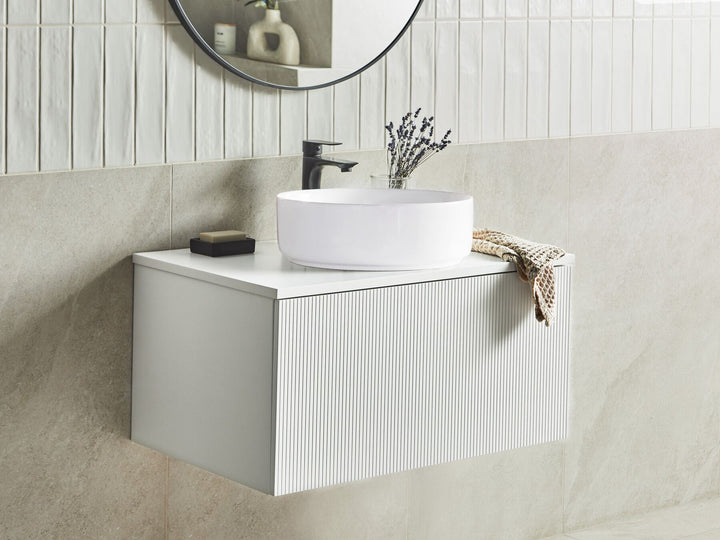 Wall Mounted Washbasin Cabinet 80 cm White Alzira