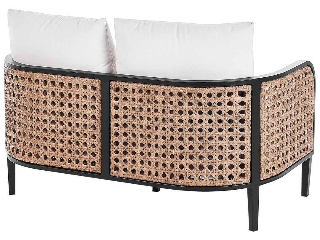 Montefalco Garden Lounge Set with Table 2 Seater Metal White