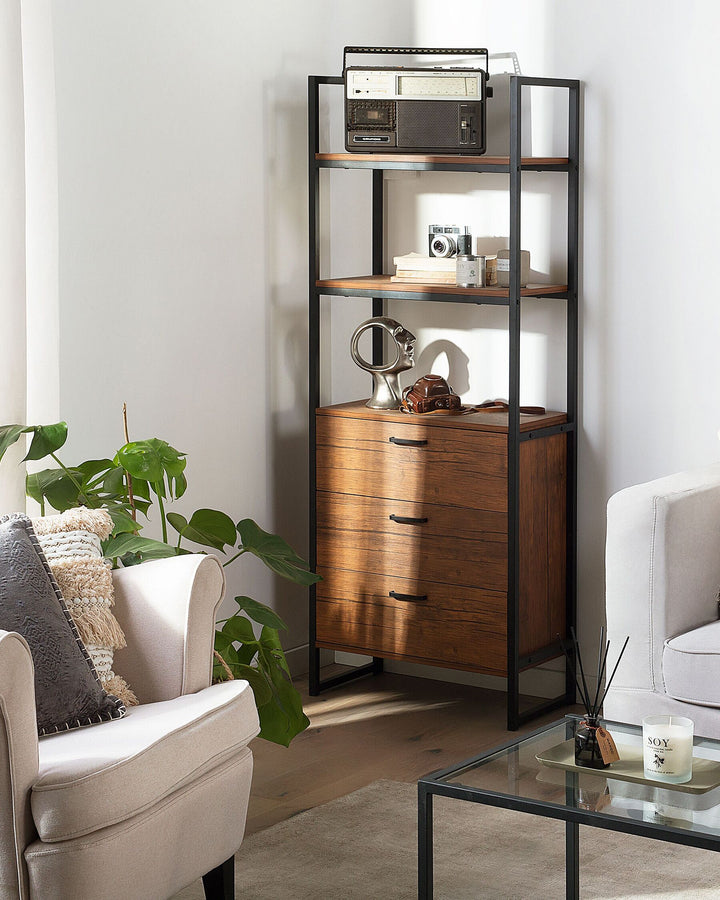 Dylan Shelving Unit 158 cm Dark Brown Tifton