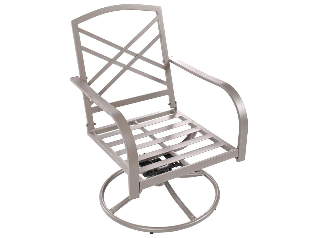Mestrino Garden Lounge Set with Table 4 Seater Metal Beige