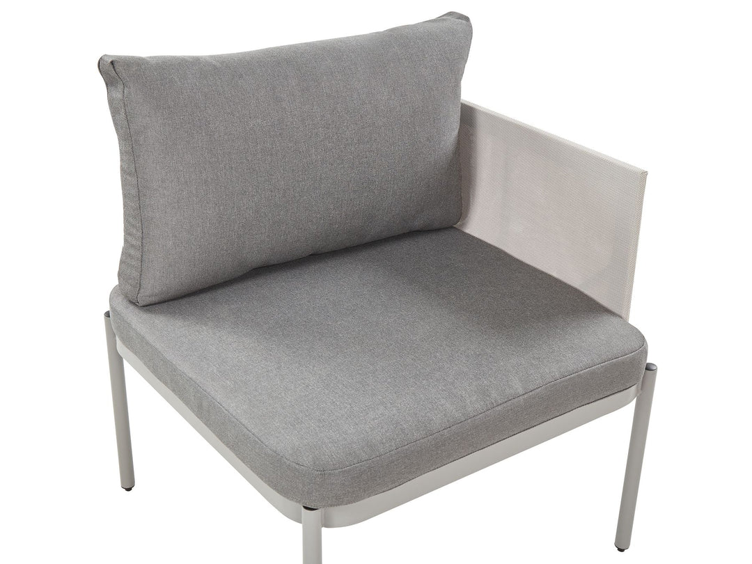 Terracina Garden Lounge Set with Table 2 Seater Metal Light Grey