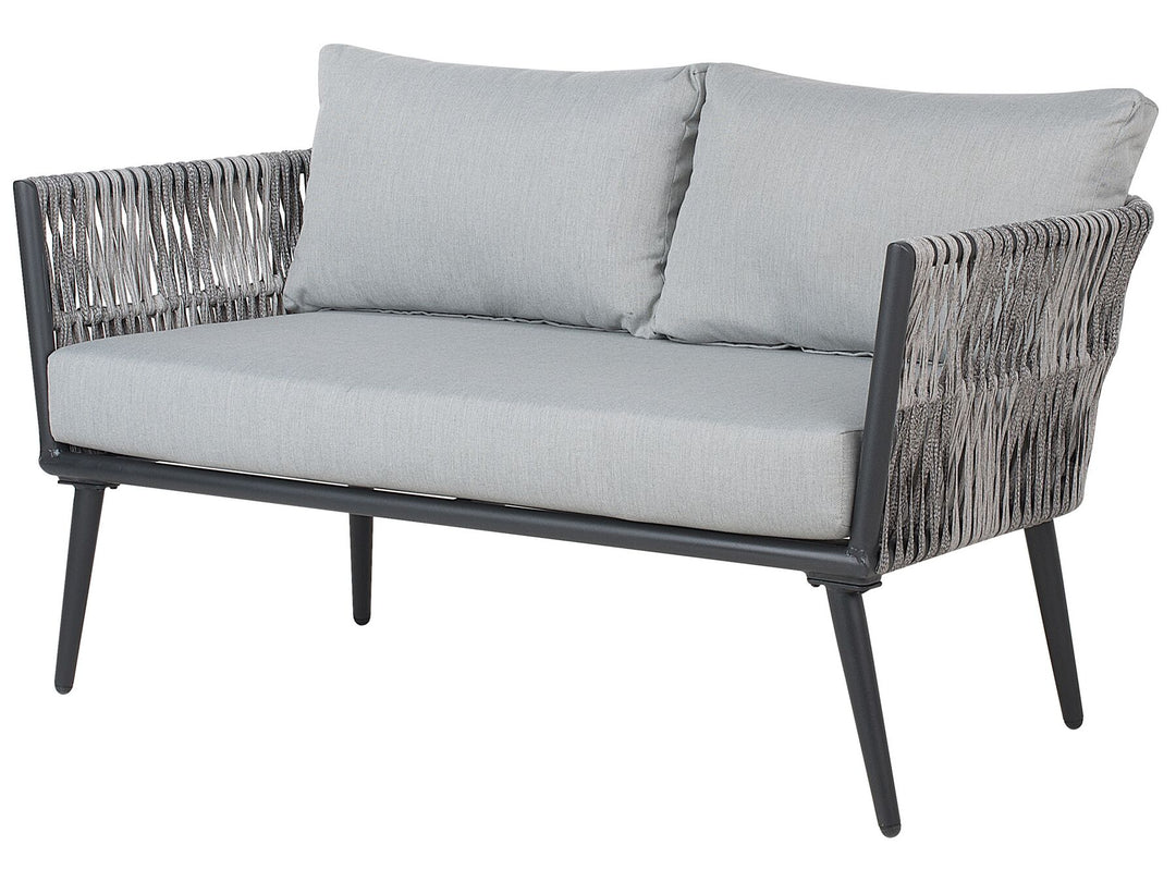 Preveza Garden Lounge Set with Table 4 Seater PE Rattan Grey