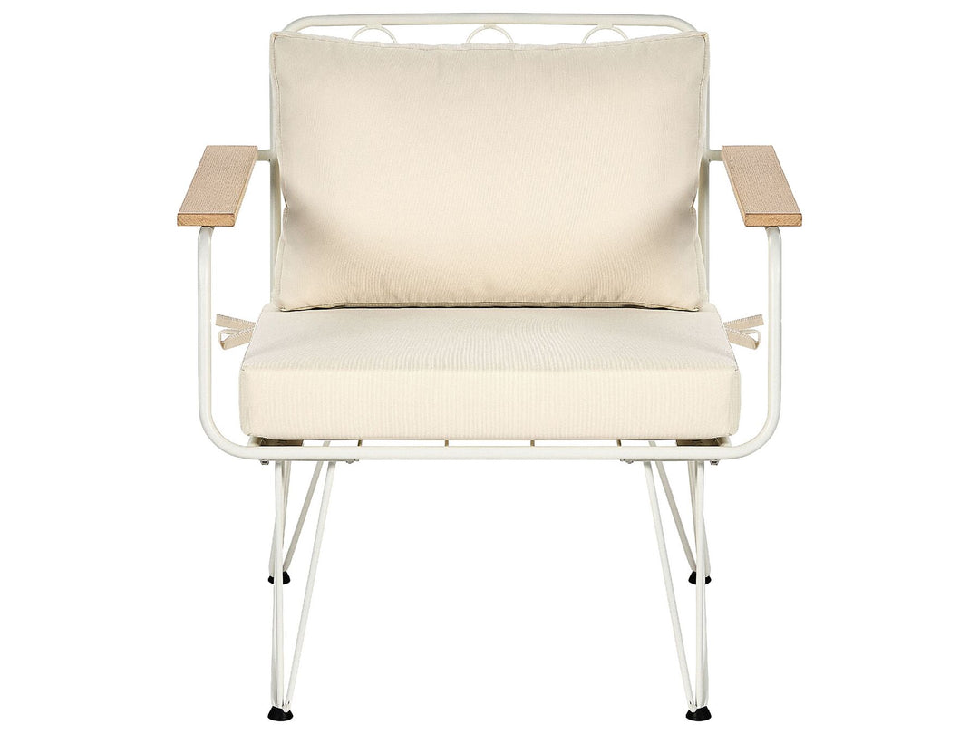Montesilvano Garden Lounge Set with Table 4 Seater Metal Light Beige