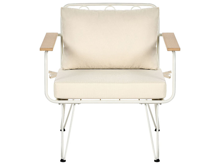 Montesilvano Garden Lounge Set with Table 4 Seater Metal Light Beige