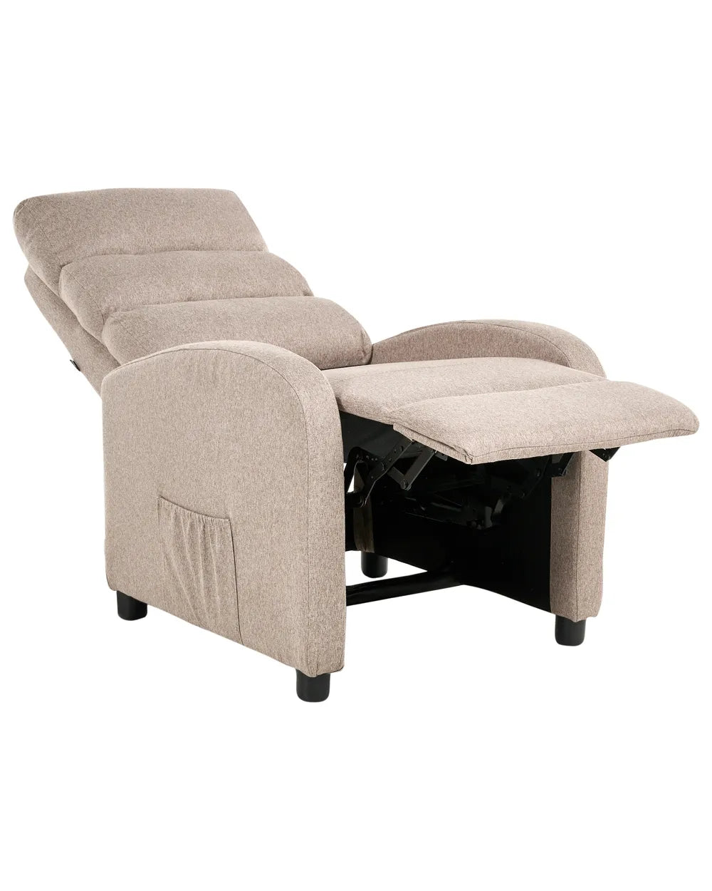 Recliner Chair With Footrest Fabric Taupe Anndi